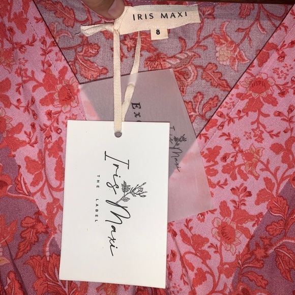 Iris Maxi NWT The Label Boho Pink Hi Low Tiered Floral Maxi Dress | Size… - Picture 4 of 9